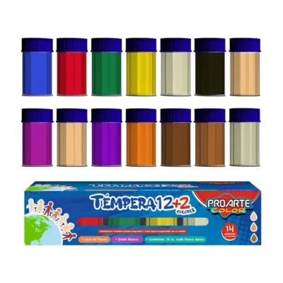 Tempera 15 Cc 12+2 Unidades. Proarte1