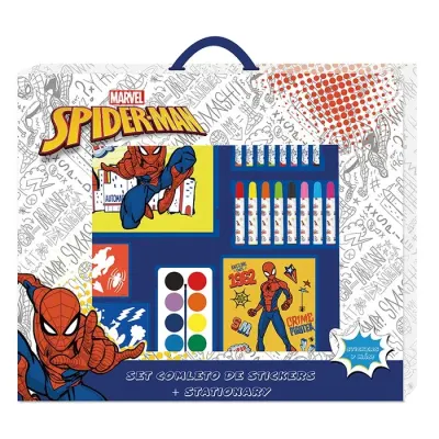 Spiderman Set Completo Stickers +Stationary1