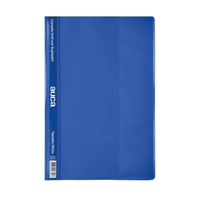 Carpeta Vinil Con Sujetador Oficio Azul Auca1