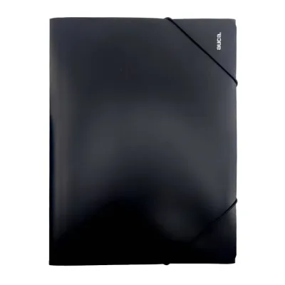 Carpeta Pvc Con Elastico Negra Auca1