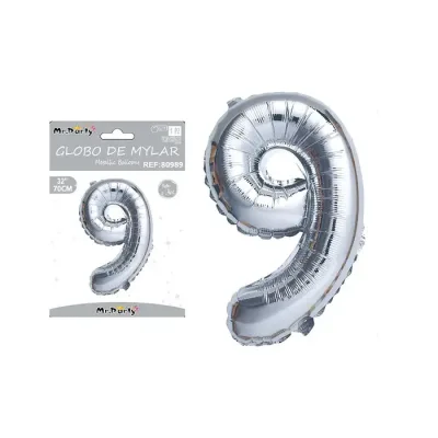 Globos Plateado Metalico 9 Glam1