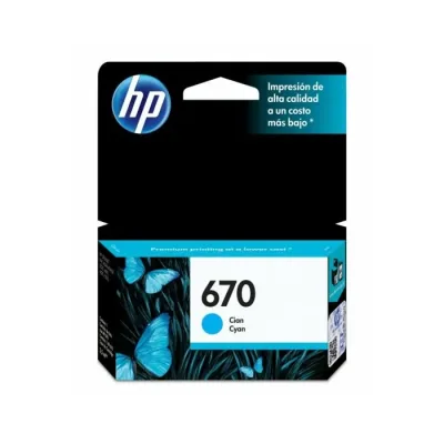 Tinta Hp 670 Cyan1