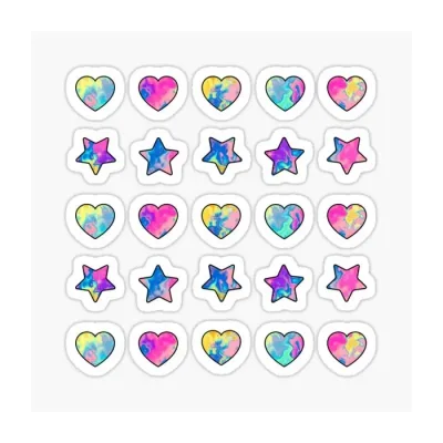 Stickers Corazon Y Estrellas1