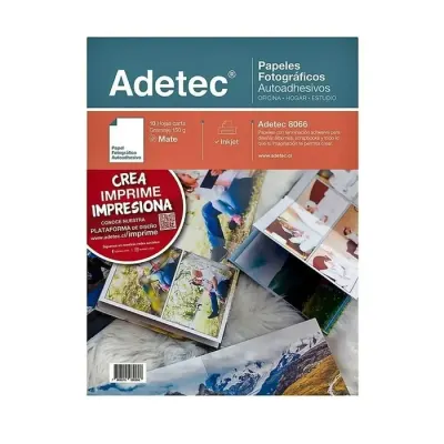 Papel Fotografico Adhesivo Mate Carta 150Gr 10H Adetec1