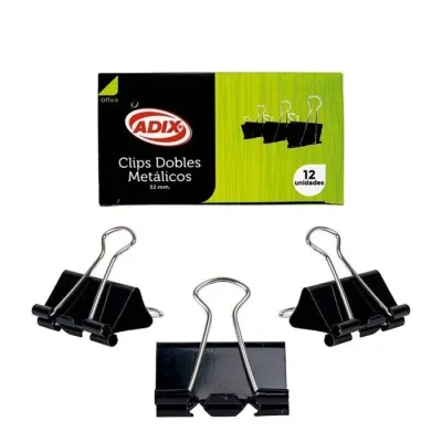 Doble Clips 32 Mm 12Un Negro Feiyide1