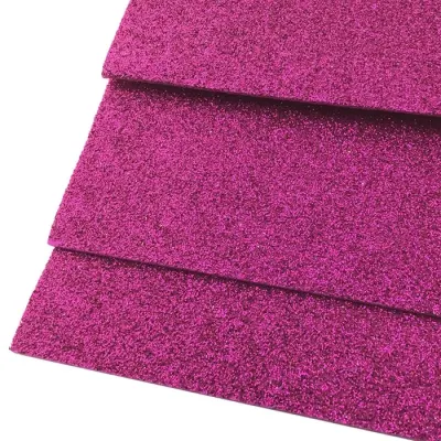 Pliego Goma Eva Glitter Fucsia1