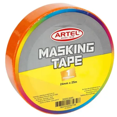 Masking Tape 24X25 Anaranjado Artel1