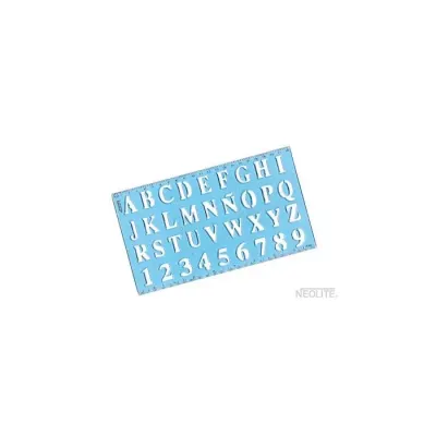 Plantilla/Normografo Neolite Letra Mayuscula 20 Mm1
