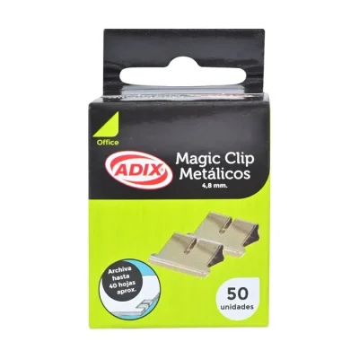 Magic Clips Metalico 4,8Mm 50 Unidades. Adix1
