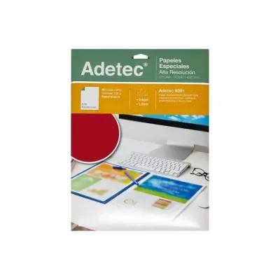 Papel Alta Resolucion Adetec 100Grs. 50 Hojas1