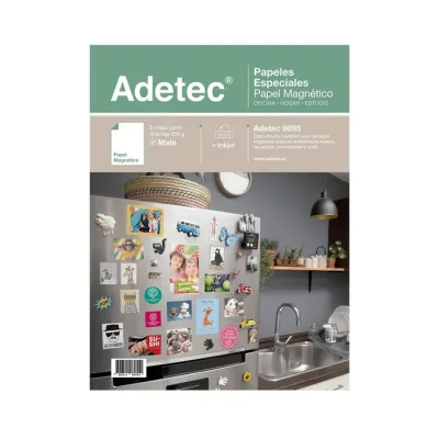 Papel Magnetico Adetec 650Grs. Tamaño Carta 5 Hojas1