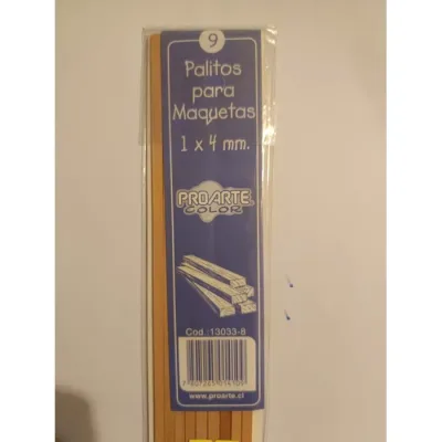 Palo Maqueta 1X4 Mm 9 Unidades. Artel1