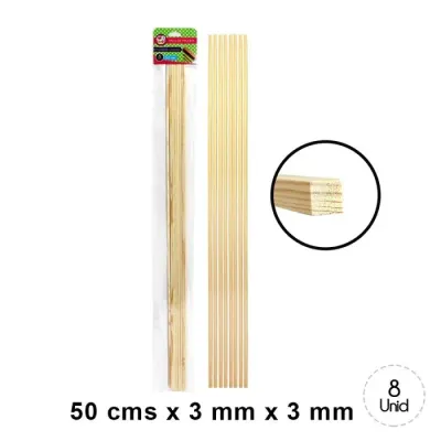 Palo Maqueta 3X3 Mm 8 Unidades. Artel1