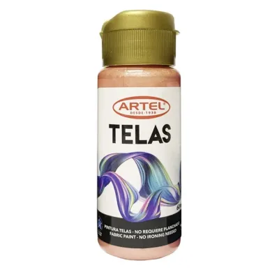 Pintura Telas Artel 60 Ml Metalico Rosa1