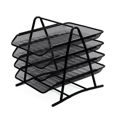 Organizador De Documentos Metalica Negra Hand1