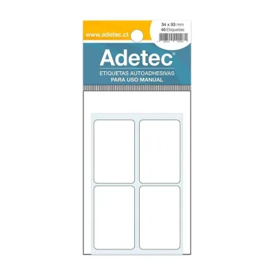 Etiqueta 34X53 Mm 40 Unidades. Adetec1