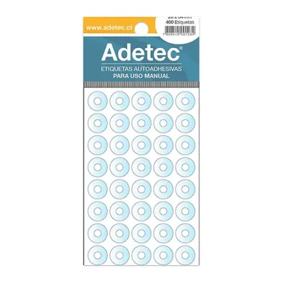 Etiqueta Con Ojetillos Blanca 400 Unidades. Adetec1
