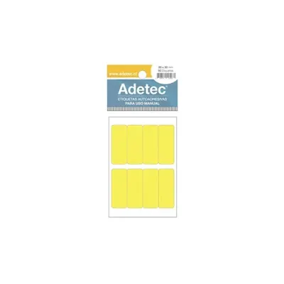 Etiqueta 20X50 Mm Fluor Amarilla 80 Unidades.Adetec1