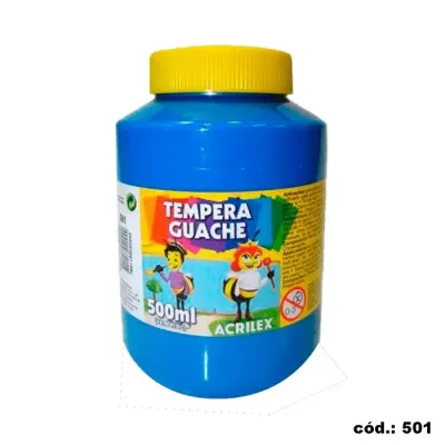 Tempera 500 Ml Guache Azul Turquesa Acrilex1