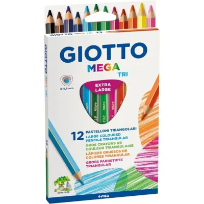 Lapices 12 Col. Mega Tri Giotto1
