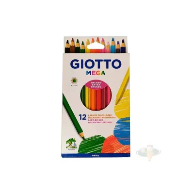 Lapices 12 Col. Mega Hexagonal Giotto1