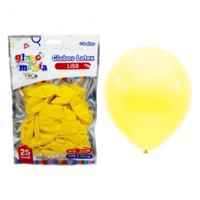 Globos Amarillo N°9 25 Unidades.1