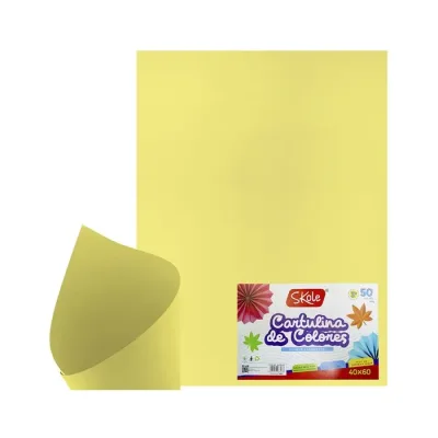 Pliego Cartulina Española Amarillo Pastel1