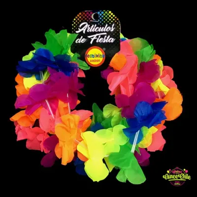 Cotillon Cintillo De Flores Color Fluor1