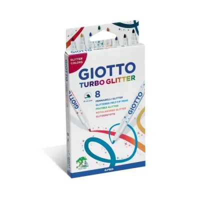 Marcador 12 Col. Turbo Glitter Giotto1