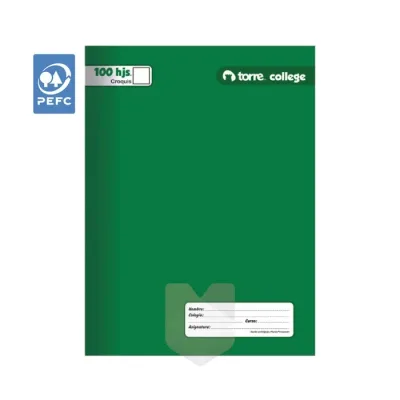 Cuaderno College Croquis 100 Hojas Torre1
