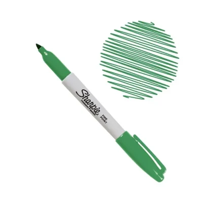 Marcador Verde Multiuso Punta Fina Sharpie1