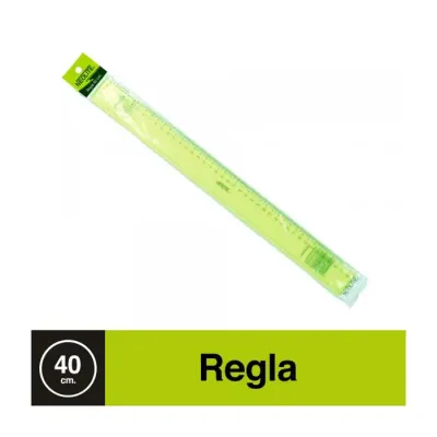 Regla 40 Cms Acrilico Verde Neolite1