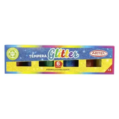 Tempera 15 Ml 6 Col. Glitter Art And Craft1