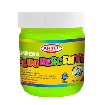 Tempera 100 Cc Fluores. Verde Artel1