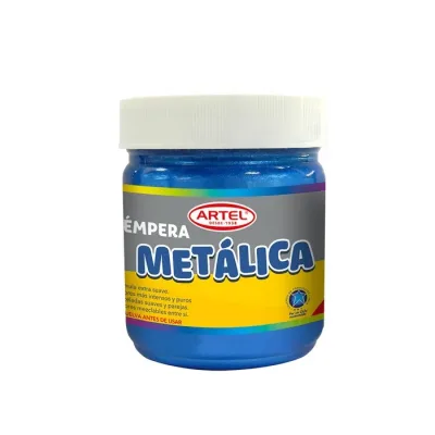Tempera 100 Cc Metalica Azul Artel1