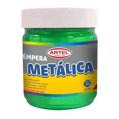 Tempera 100 Cc Metalica Verde Artel1