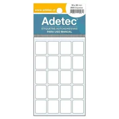Etiqueta 19 X 23 Mm Blanca Autoadhesiva 200 Unidades. Adetec