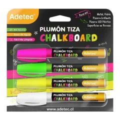 Set Plumon Tiza 4 Col. Adetec