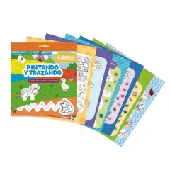Block Stickers Pintando Y Trazando Coloreables Adetec