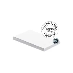 Opalina Lisa Oficio 225 Grs Blanca 100 Hojas Marbel