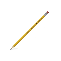 Lapiz Grafito Triangular 2B Amarillo Con Goma Faber Castell