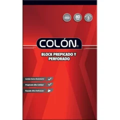 Block Nota Prepicado 5 Mm Oficio 80 Hojas Colon