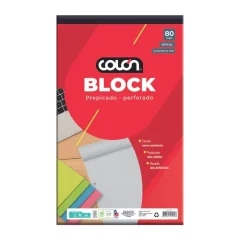 Block Nota Prepicado 7 Mm Oficio 80 Hojas Colon