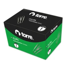 Clips 33 Mm Metalico 1 Kilo Punta Redonda Torre