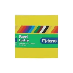 Papel Lustre 10X10 Cm 24 Hojas Torre