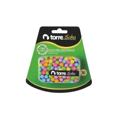 Push Pins Caja Metalica Red.Neon 30 Unidades. Torre