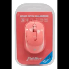 Mouse Fiddler Usb Inalambrico Rosa/Pastel + Pilas