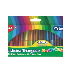 Plasticina 24 Col. Doble Color Tri Torre
