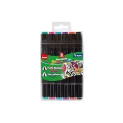 Marcador 6 Col. Doble Punta Torre