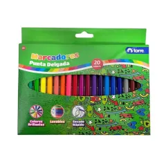 Marcador 20 Col. Doble Color Torre